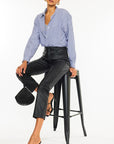 Kan Can USA High Rise Skinny Straight in Black Wash