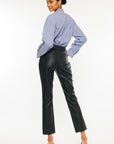 Kan Can USA High Rise Skinny Straight in Black Wash