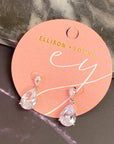 Crystal Clear Teardrop Earrings