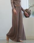 Fabina Smock Elastic Waist Maxi Palazzo Pant