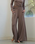 Fabina Smock Elastic Waist Maxi Palazzo Pant