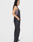 Mono B Mineral-Washed V Neck Overalls with Pockets