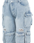 Women's Cargo Style Denim Pant by Claude