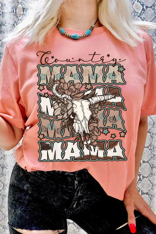 Country Mama Bull Graphic Tee - Online Only