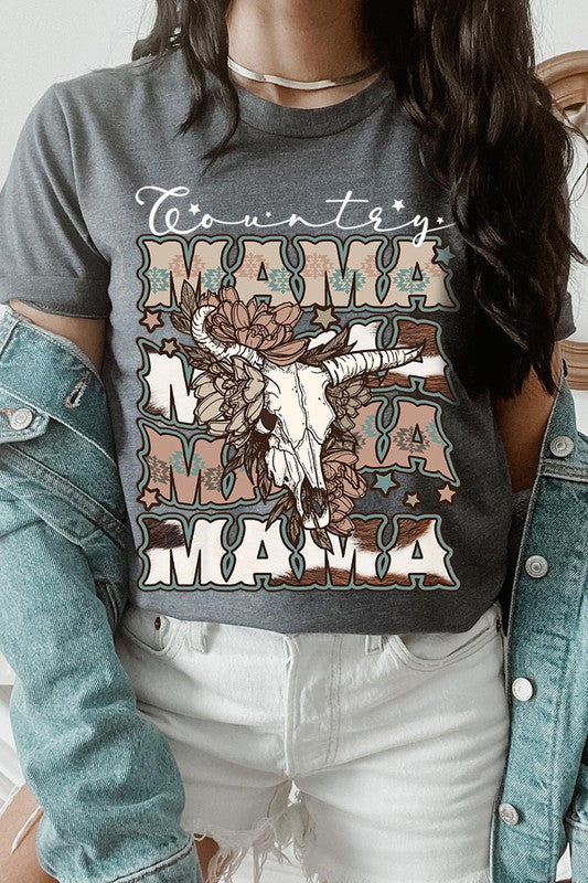 Country Mama Bull Graphic Tee - Online Only