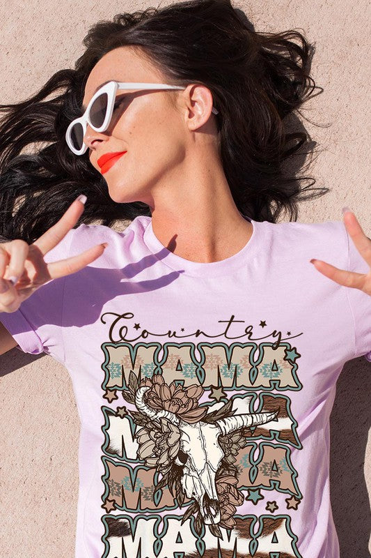 Country Mama Bull Graphic Tee - Online Only