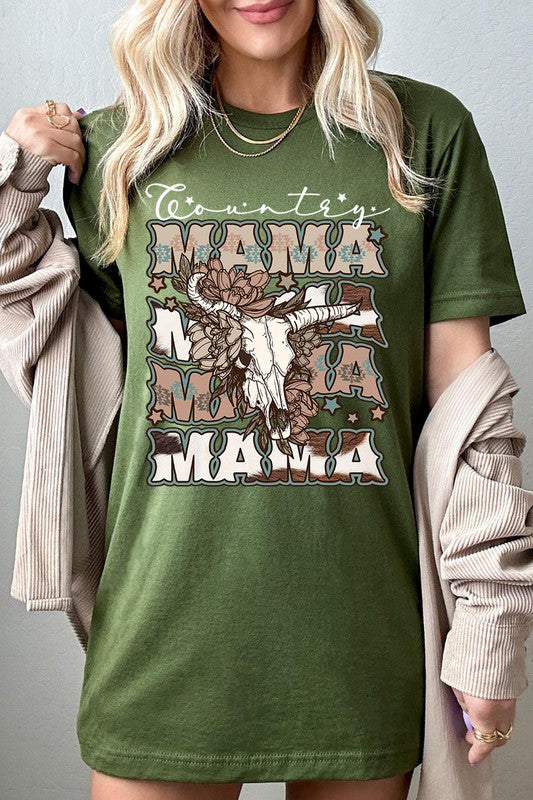 Country Mama Bull Graphic Tee - Online Only