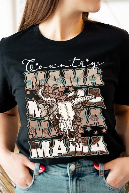 Country Mama Bull Graphic Tee - Online Only