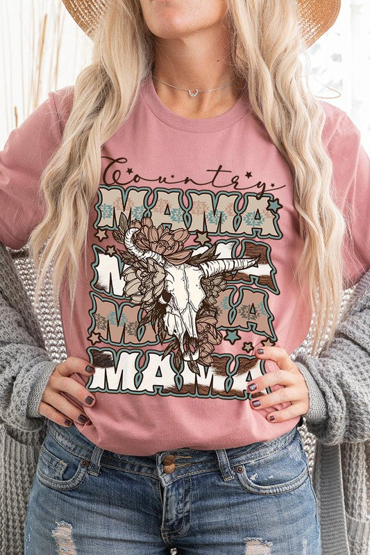 Country Mama Bull Graphic Tee - Online Only