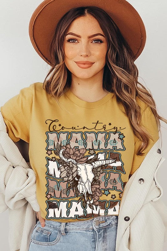 Country Mama Bull Graphic Tee - Online Only