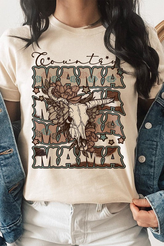 Country Mama Bull Graphic Tee - Online Only