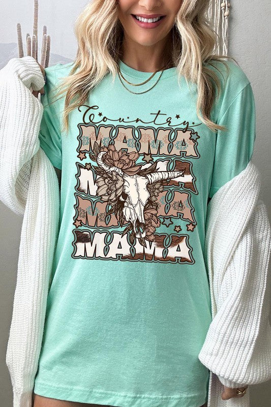 Country Mama Bull Graphic Tee - Online Only