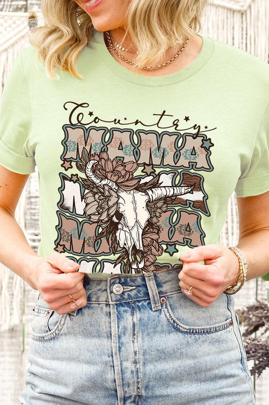 Country Mama Bull Graphic Tee - Online Only