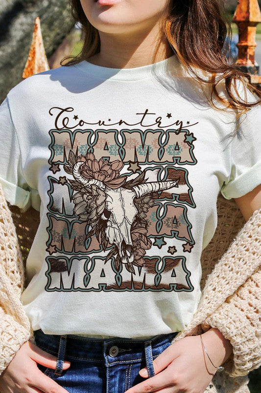 Country Mama Bull Graphic Tee - Online Only