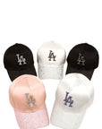 Rhinestone LA Charm Sparkle Baseball Cap