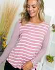 e Luna Striped Long Sleeve Top