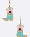 Acrylic Cowboy Boots Earrings