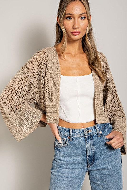 Eesome Eyelet Knit Cardigan - Online Only