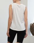 Fabina Pre-Washed Cotton Slub Muscle Tank