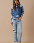 Insane Gene Rolled Up Boyfriend Jeans