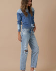 Insane Gene Rolled Up Boyfriend Jeans