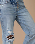 Insane Gene Rolled Up Boyfriend Jeans