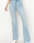 Artemis Vintage High Rise Boot Cut Panel Jeans