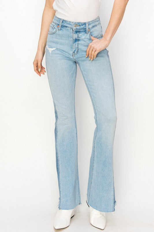 Artemis Vintage High Rise Boot Cut Panel Jeans