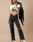 Insane Gene Flipped Waist Straight Jeans