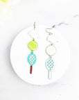 Sports Ball Uniform Acrylic Drop Hook Earrings - Online Only