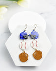 Sports Ball Uniform Acrylic Drop Hook Earrings - Online Only