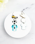 Sports Ball Uniform Acrylic Drop Hook Earrings - Online Only