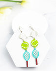 Sports Ball Uniform Acrylic Drop Hook Earrings - Online Only