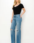 Artemis Vintage Plus Size High Rise Straight Jeans