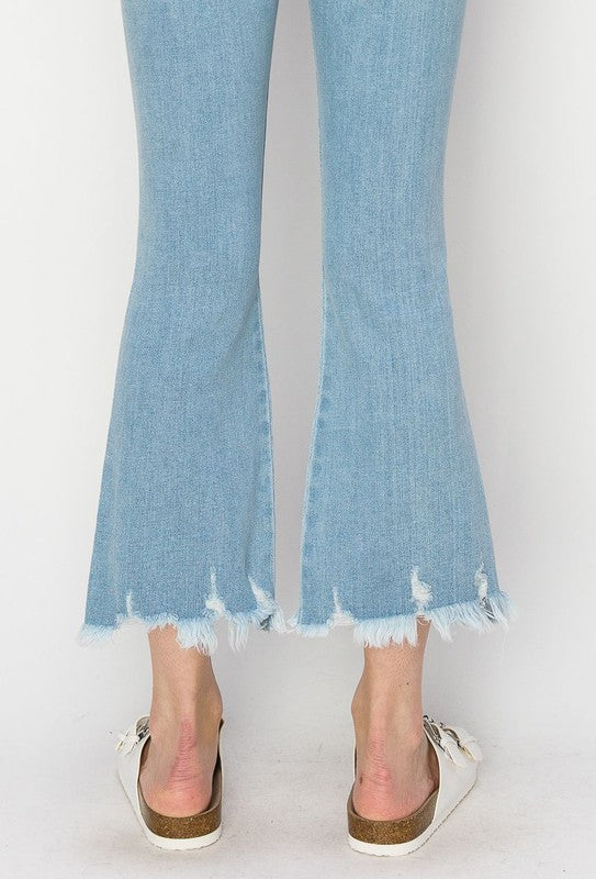 Artemis Vintage High Rise Crop Flare Jeans