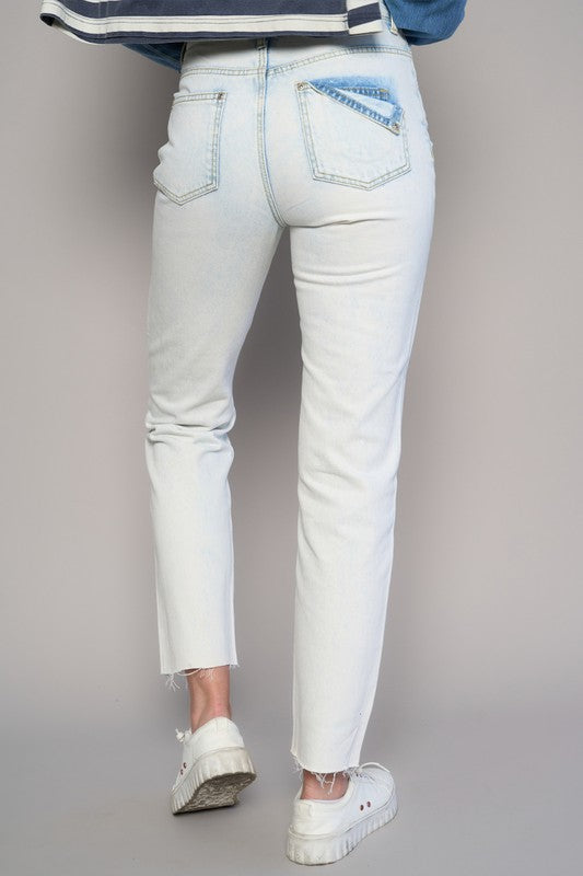 Insane Gene High Rise Ankle Straight Jeans