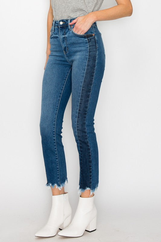 Artemis Vintage Plus Size High Rise Slim Straight Jeans