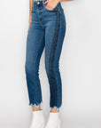 Artemis Vintage Plus Size High Rise Slim Straight Jeans