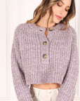 Melange Multicolor Sweater Top - Online Only