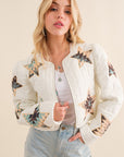 Blue B Quilted Multi Star Padded Western Jacket