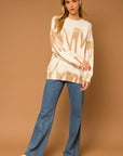 Gilli Long Sleeve Spray Print Sweater