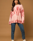 Gilli Long Sleeve Spray Print Sweater