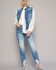 Insane Gene High Rise Cropped Boyfriend Jeans without Belt