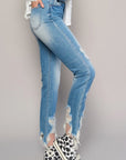 Insane Gene High Rise Cropped Boyfriend Jeans without Belt