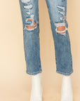 Artemis Vintage High Rise Distressed Mom Jeans