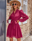 Miss Sparkling | Long Sleeve Wrap Front Dress