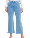 Zenana Acid Washed High Waist Bootcut Pants - Online Only