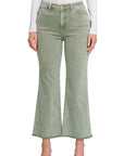 Zenana Acid Washed High Waist Bootcut Pants - Online Only