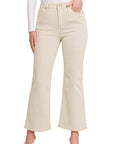 Zenana Acid Washed High Waist Bootcut Pants - Online Only