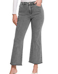 Zenana Acid Washed High Waist Bootcut Pants - Online Only